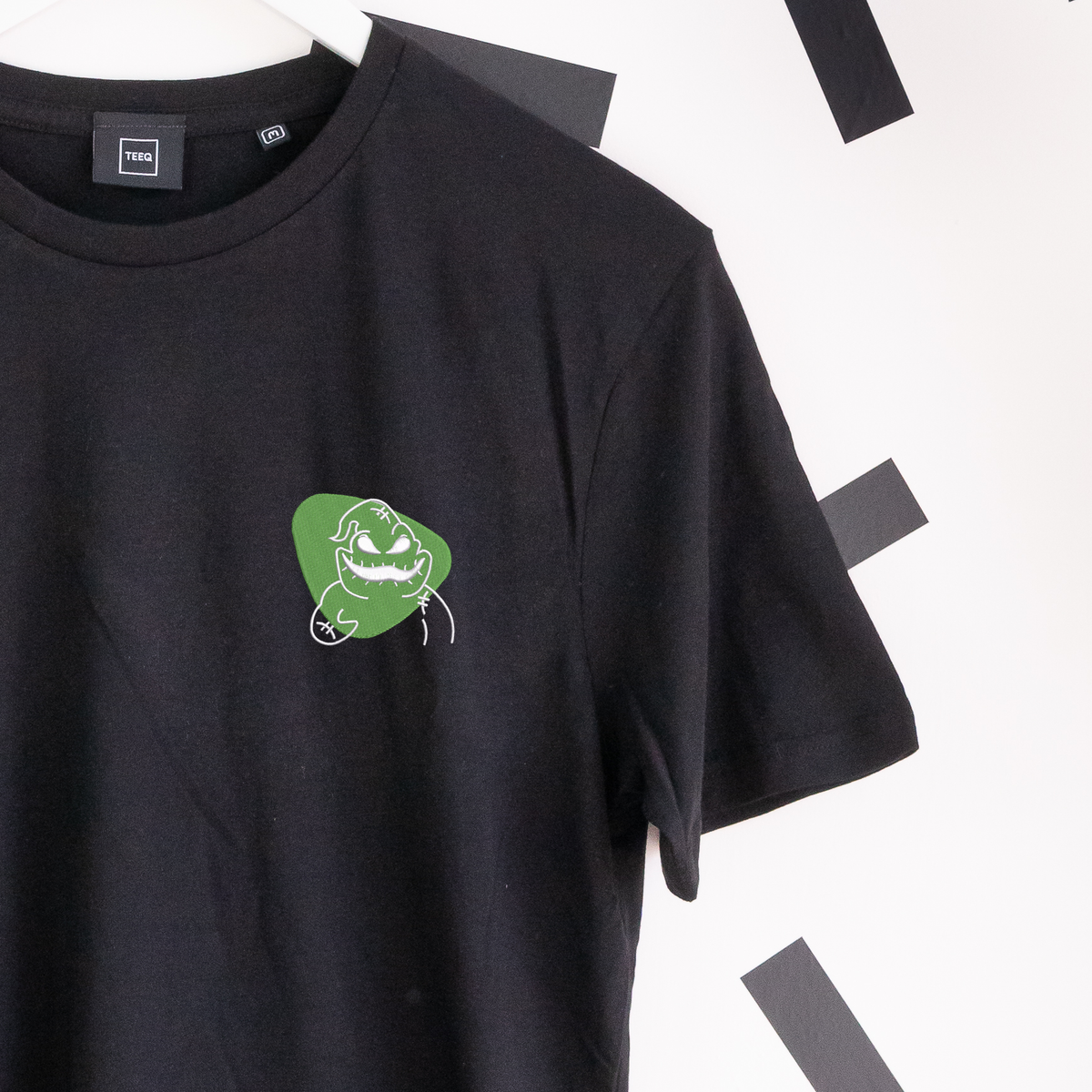 Oogie Boogie Embroidered Black T-Shirt