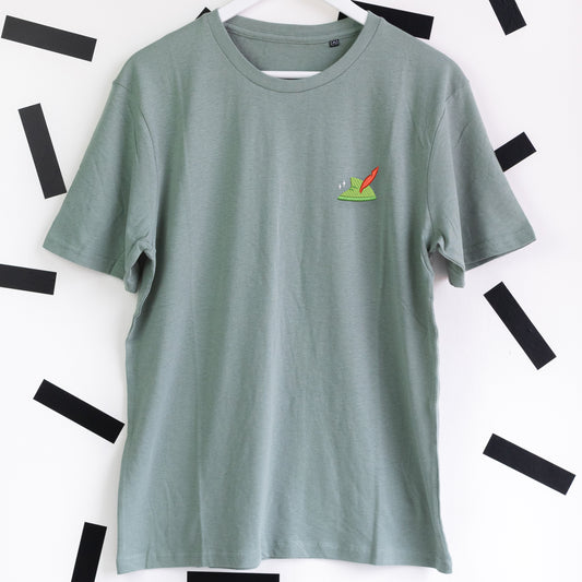 Peter's Hat Embroidered T-Shirt - Green