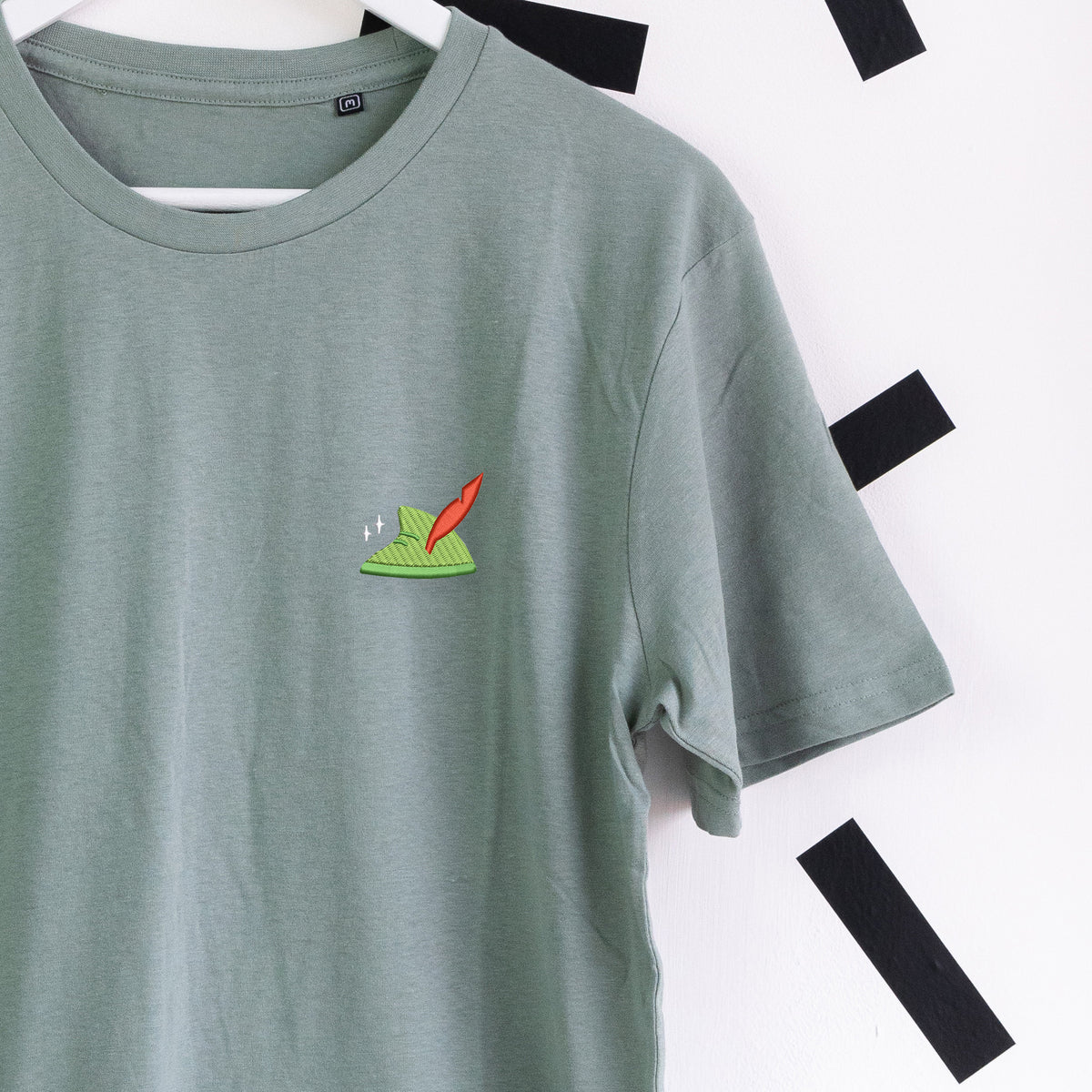 Peter's Hat Embroidered T-Shirt - Green