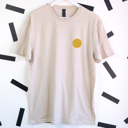 Pirates Medallion Embroidered Sand T-Shirt