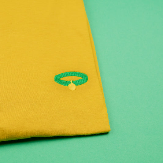 Pluto Embroidered T-Shirt - Yellow