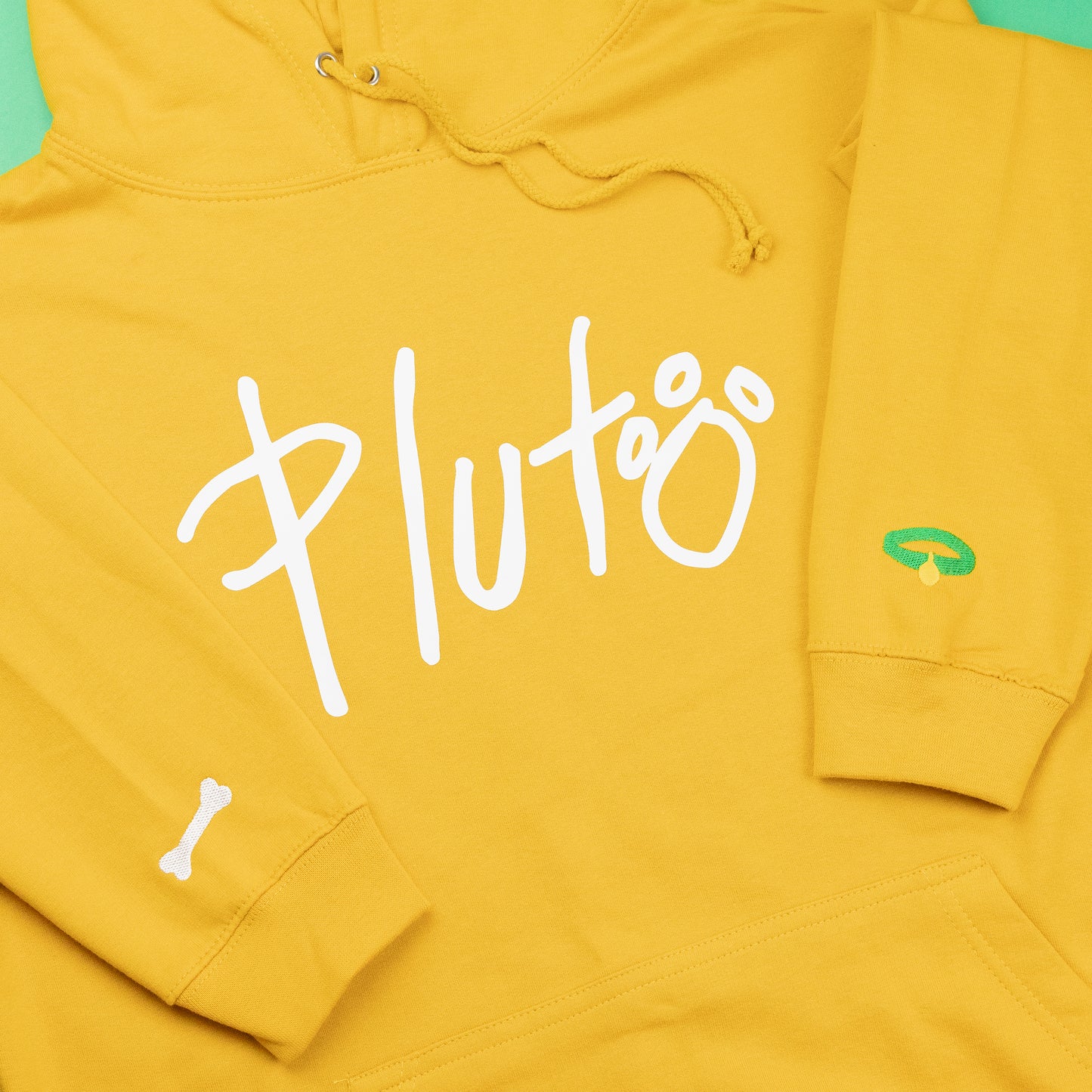 Pluto's Signature Embroidered Hoodie - Yellow