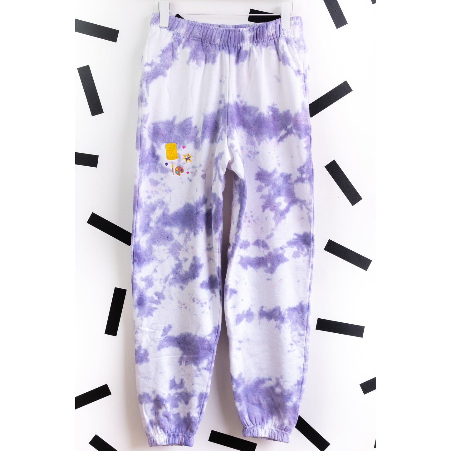 Rapunzel Embroidered Tie Dye Joggers