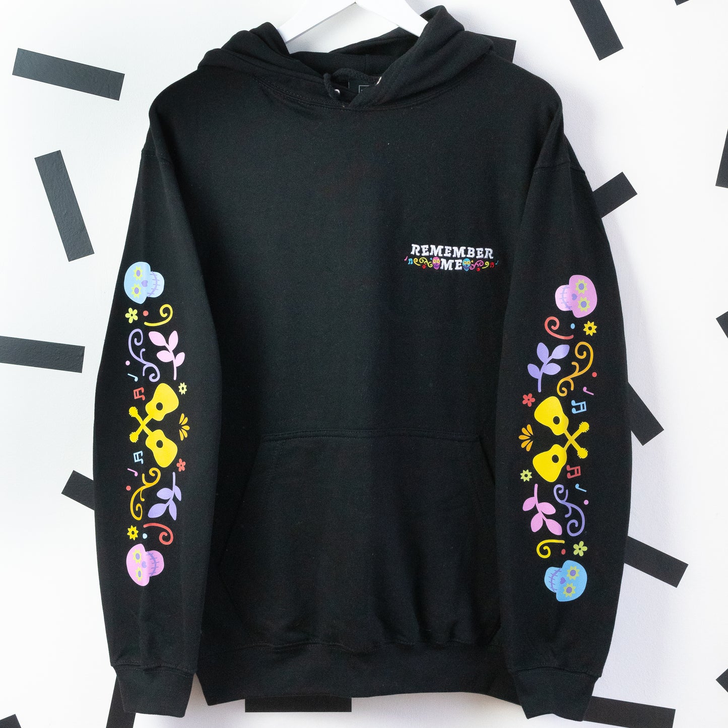 Remember Me Embroidered Black Hoodie