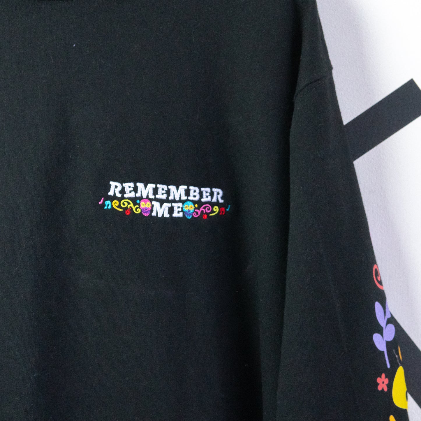 Remember Me Embroidered Black Hoodie