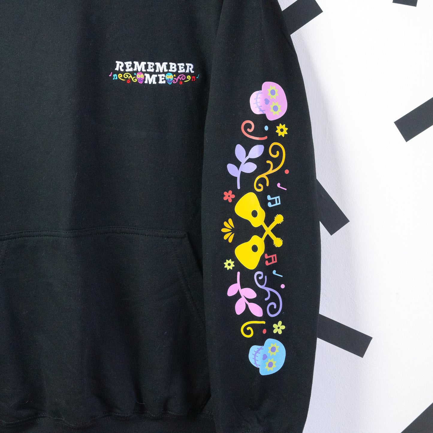 Remember Me Embroidered Black Hoodie