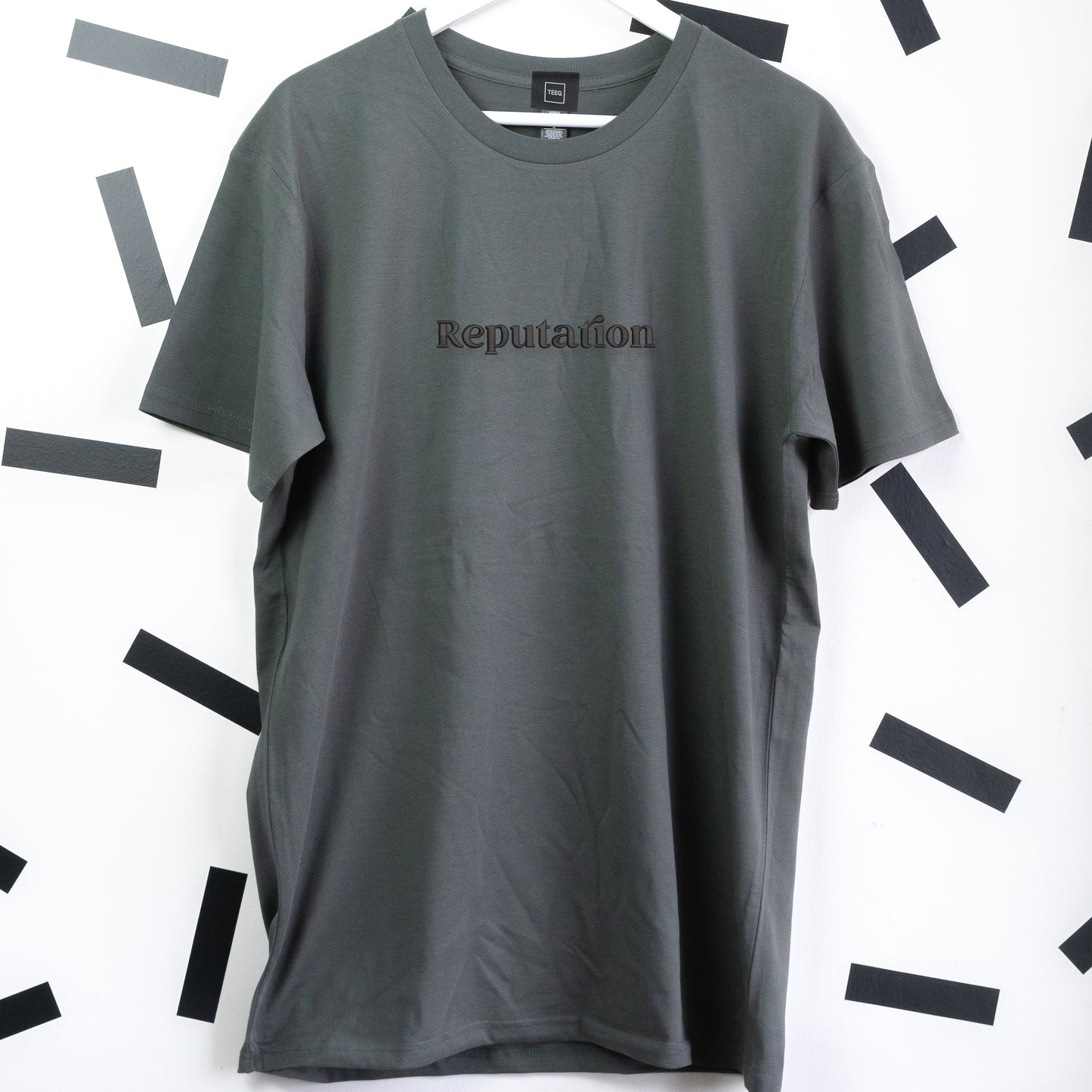 Reputation Taylor Swift Embroidered Charcoal T-Shirt