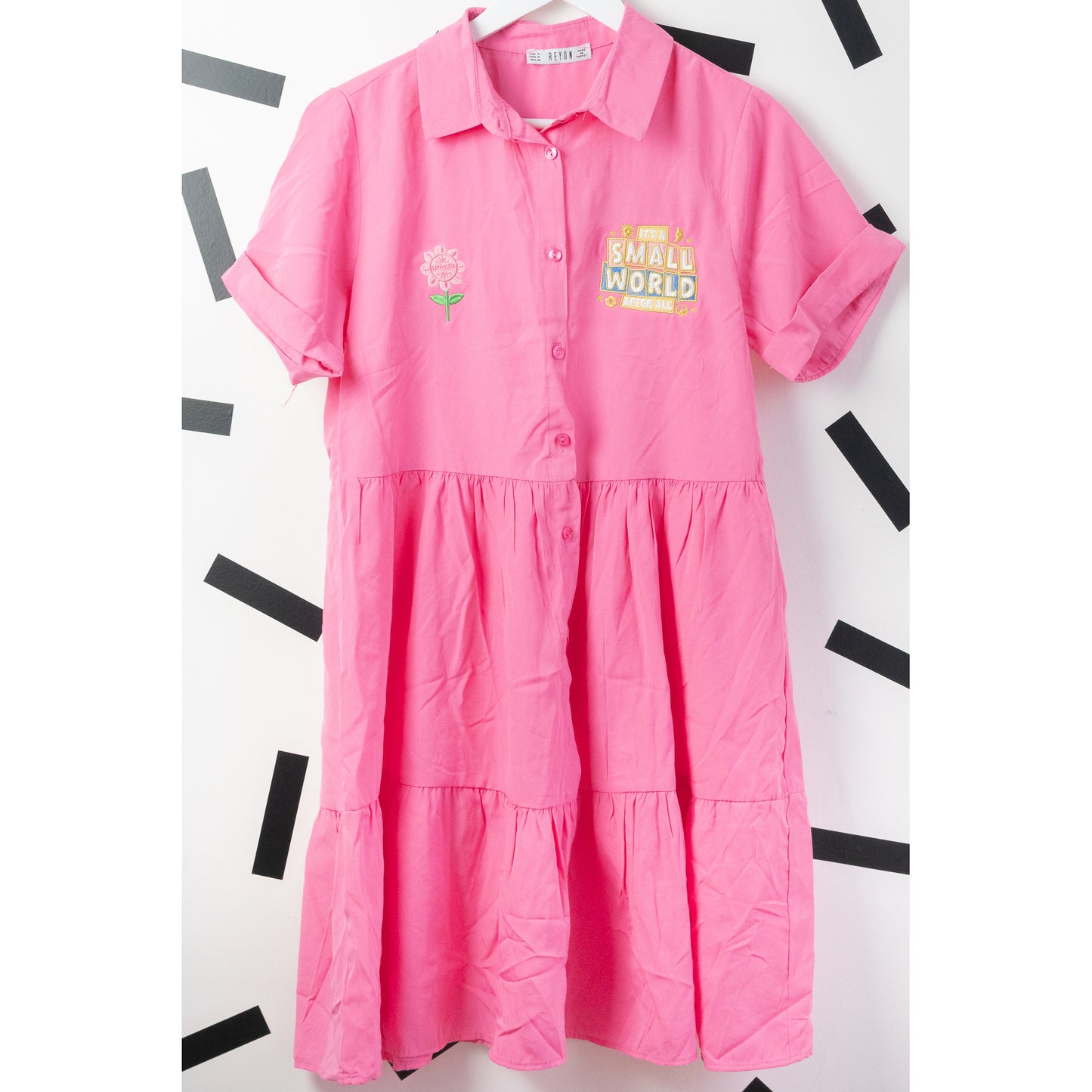 Sample - Small World Pink Shirt Dress - S/10UK