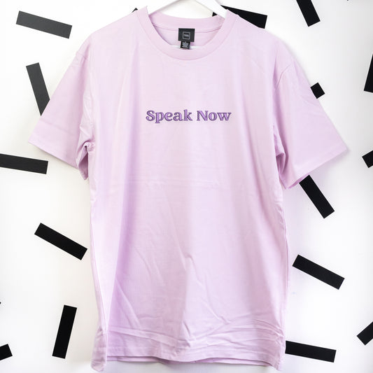 Speak Now Taylor Swift Embroidered Lilac T-Shirt