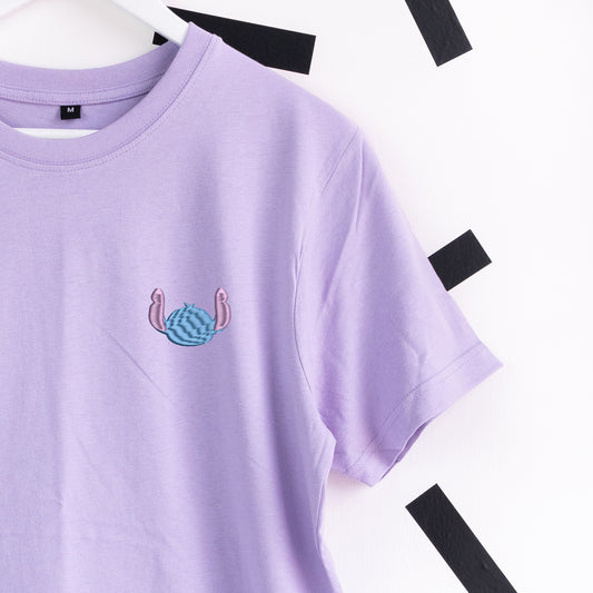 Stitch Embroidered T-Shirt - Lilac
