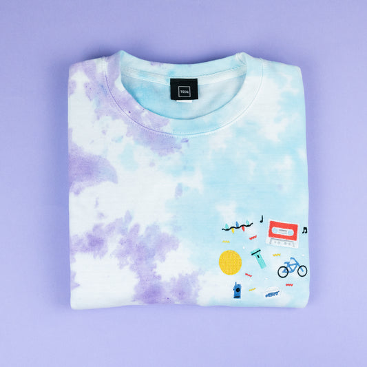 Stranger Things Embroidered Tie Dye Jumper