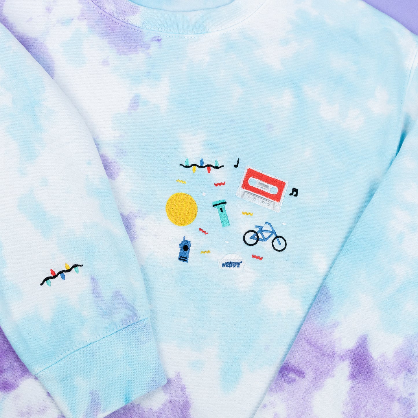 Stranger Things Embroidered Tie Dye Jumper