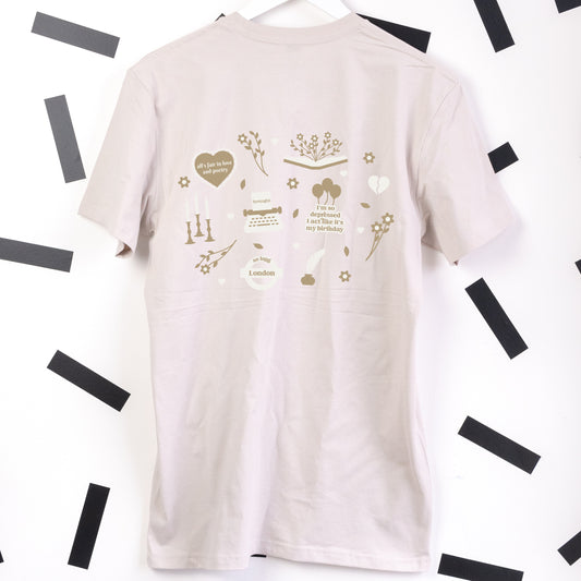 TTPD Taylor Swift Embroidered Bone T-Shirt