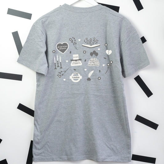 TTPD Taylor Swift Embroidered Heather Grey T-Shirt