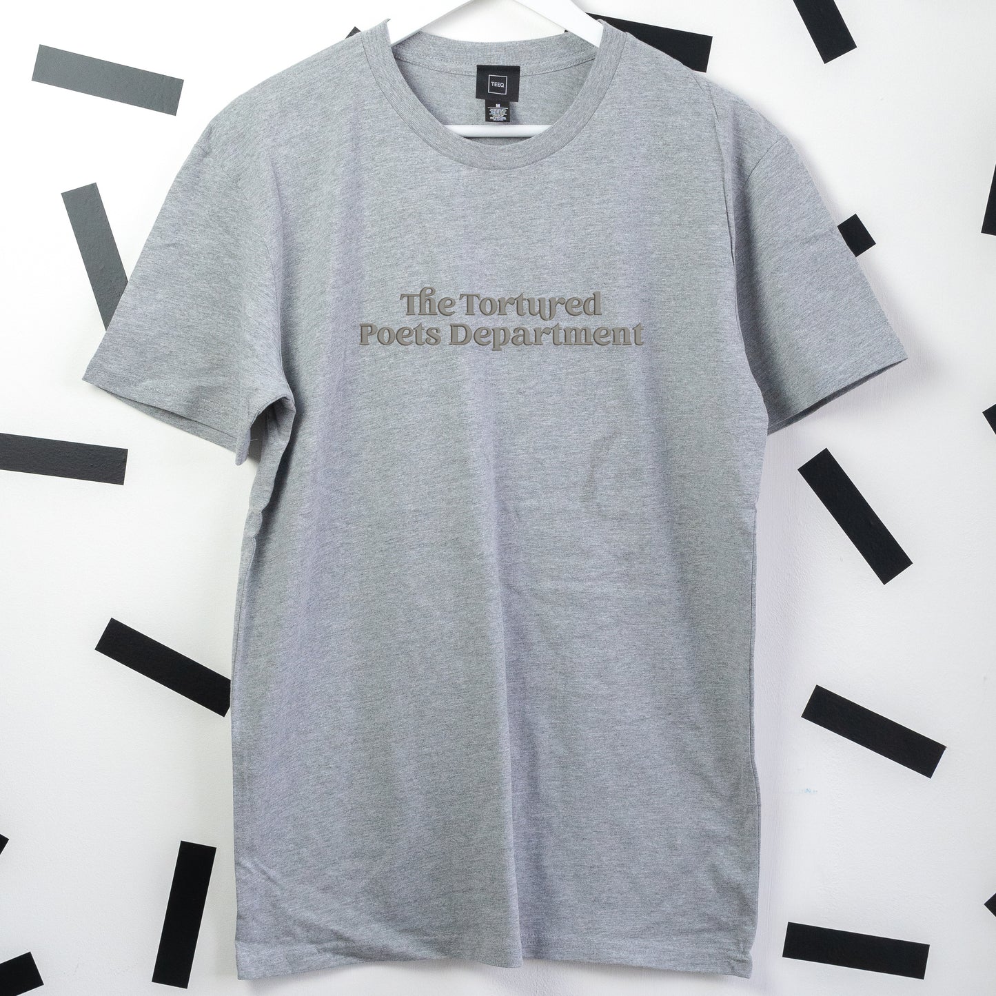 TTPD Taylor Swift Embroidered Heather Grey T-Shirt