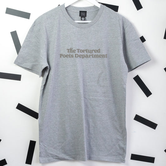 TTPD Taylor Swift Embroidered Heather Grey T-Shirt