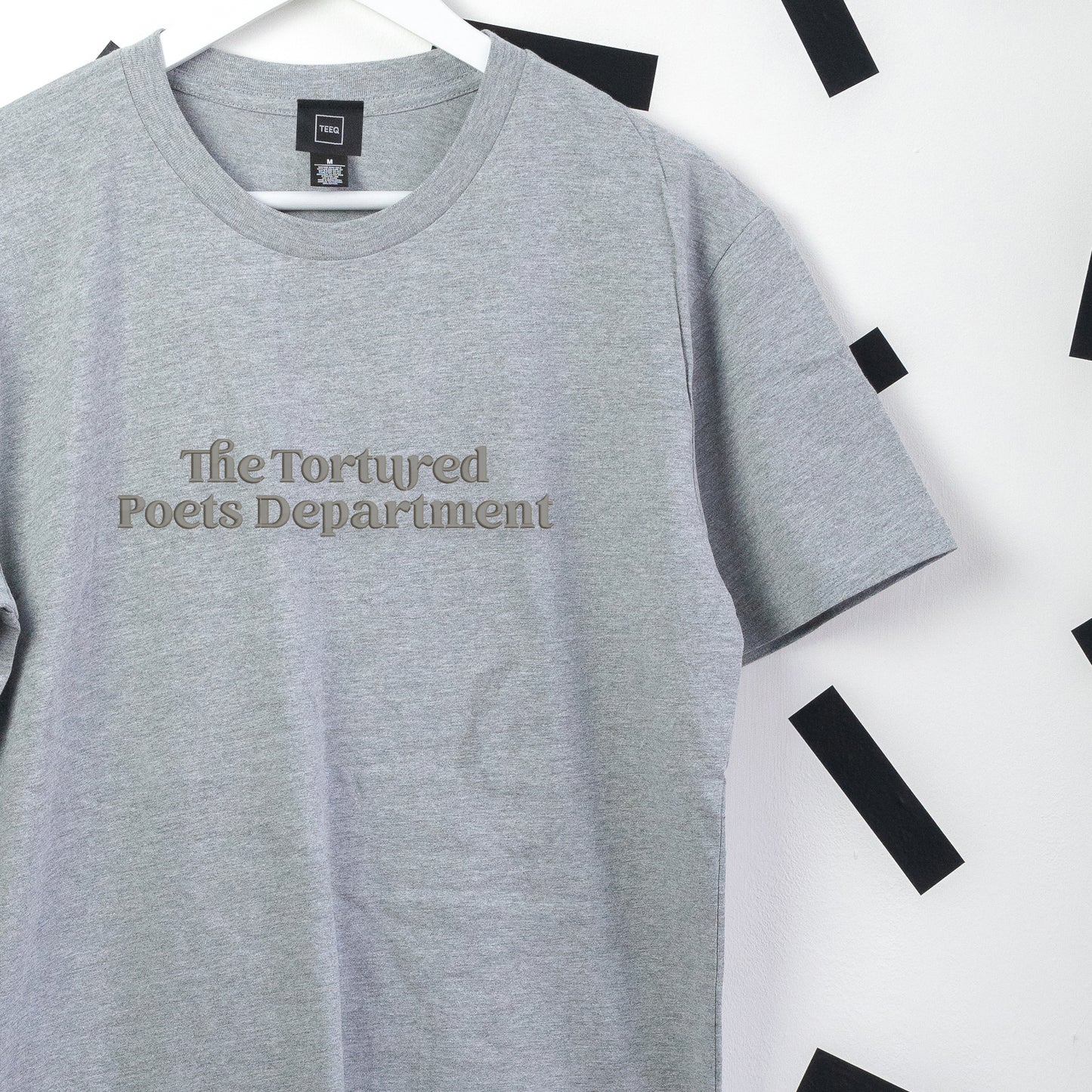 TTPD Taylor Swift Embroidered Heather Grey T-Shirt