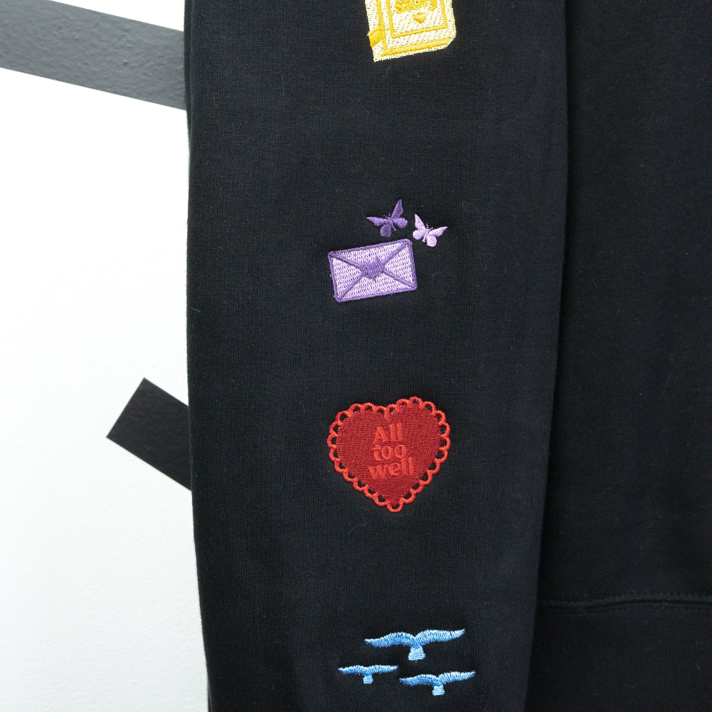 Taylor Swift Era's Embroidered Women's Black Jumper