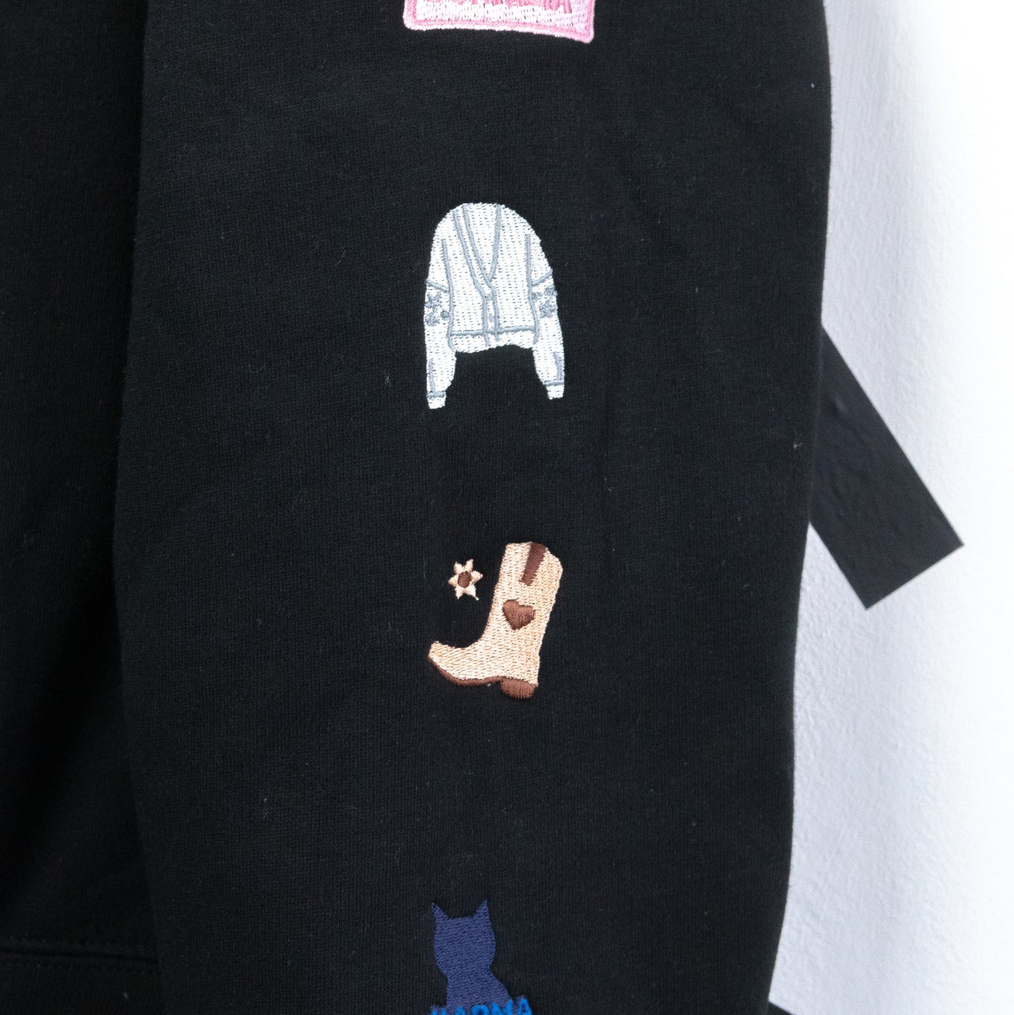 Taylor Swift Era's Embroidered Women's Black Jumper