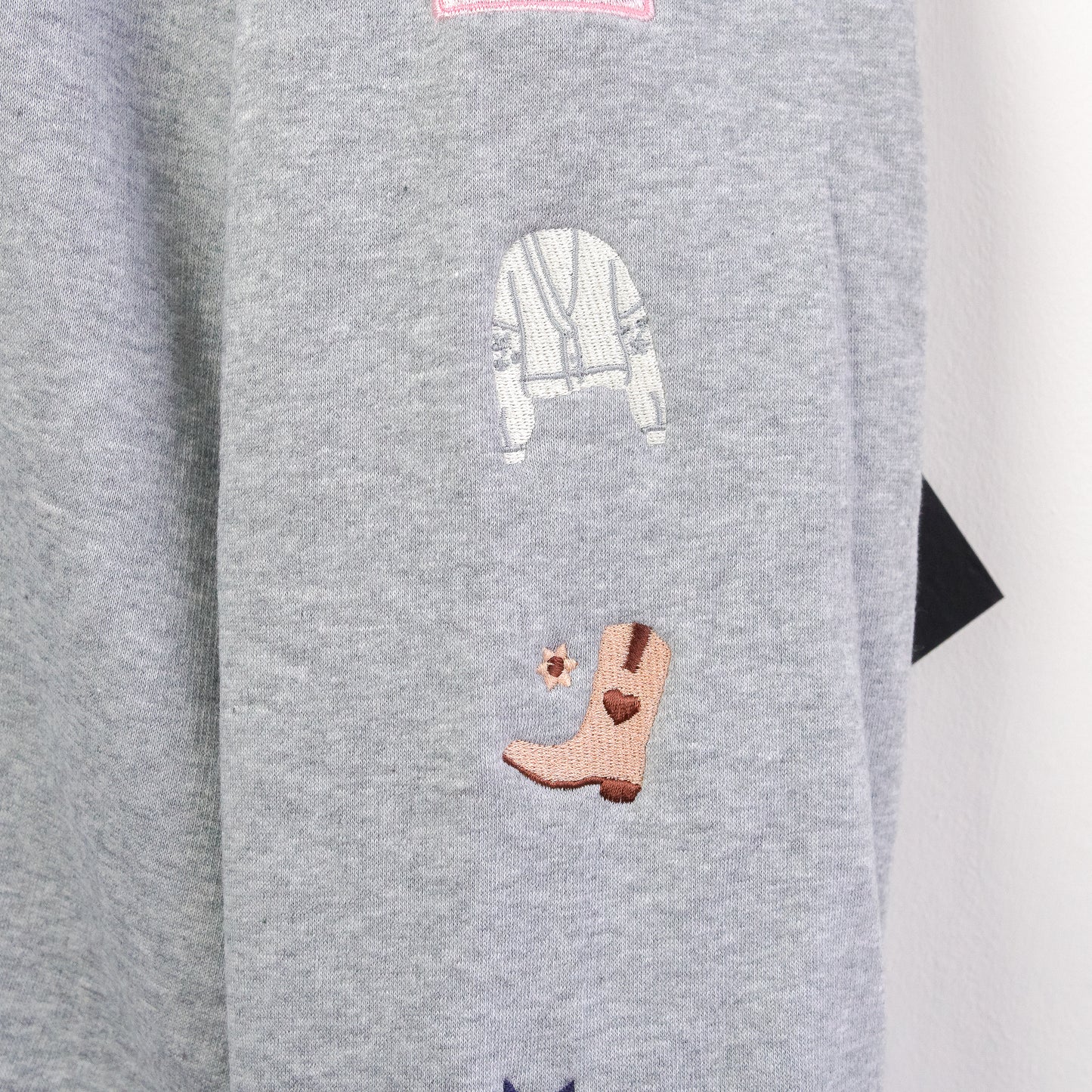 Taylor Swift Era's Embroidered Women's Grey Jumper