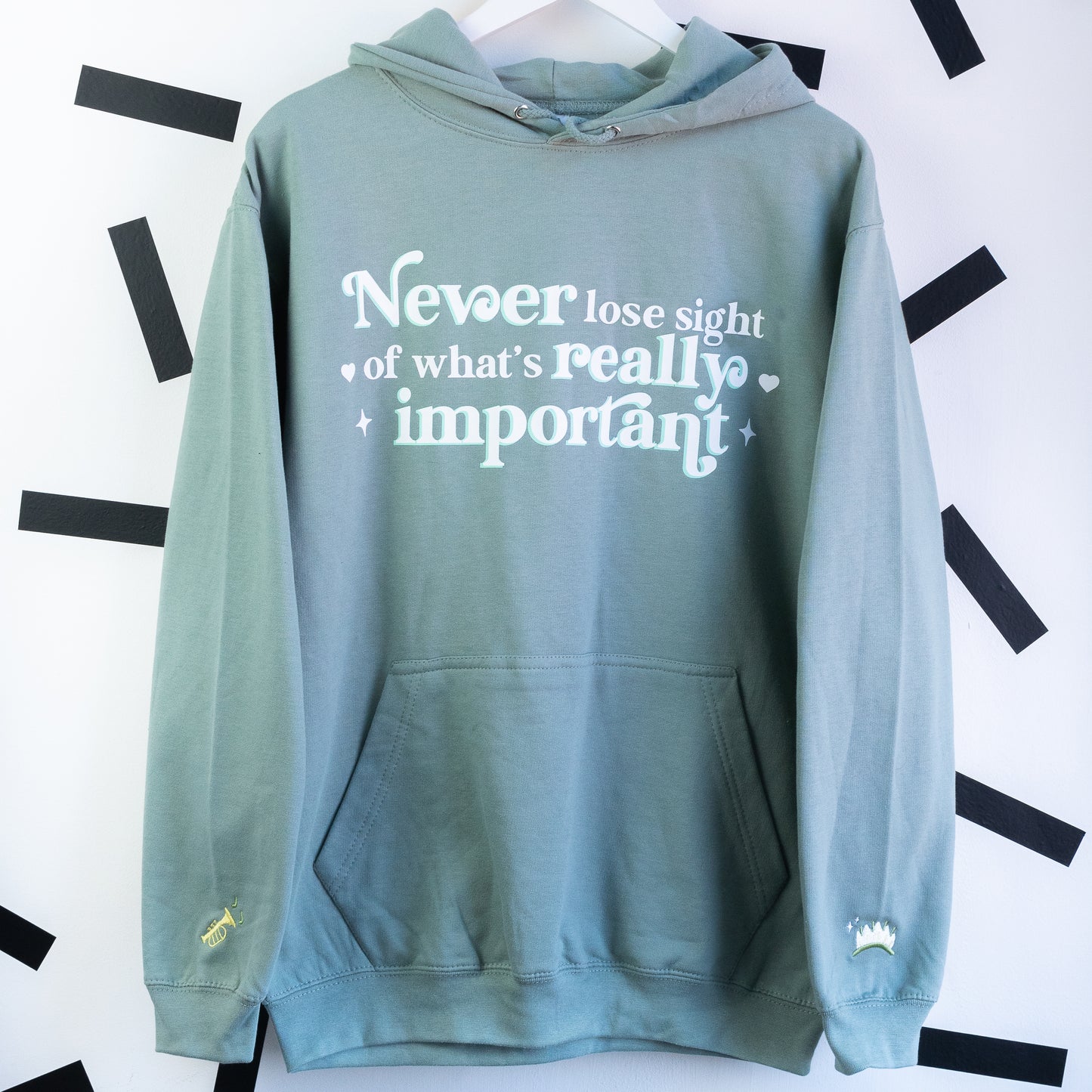 Tiana Embroidered Light Green Hoodie