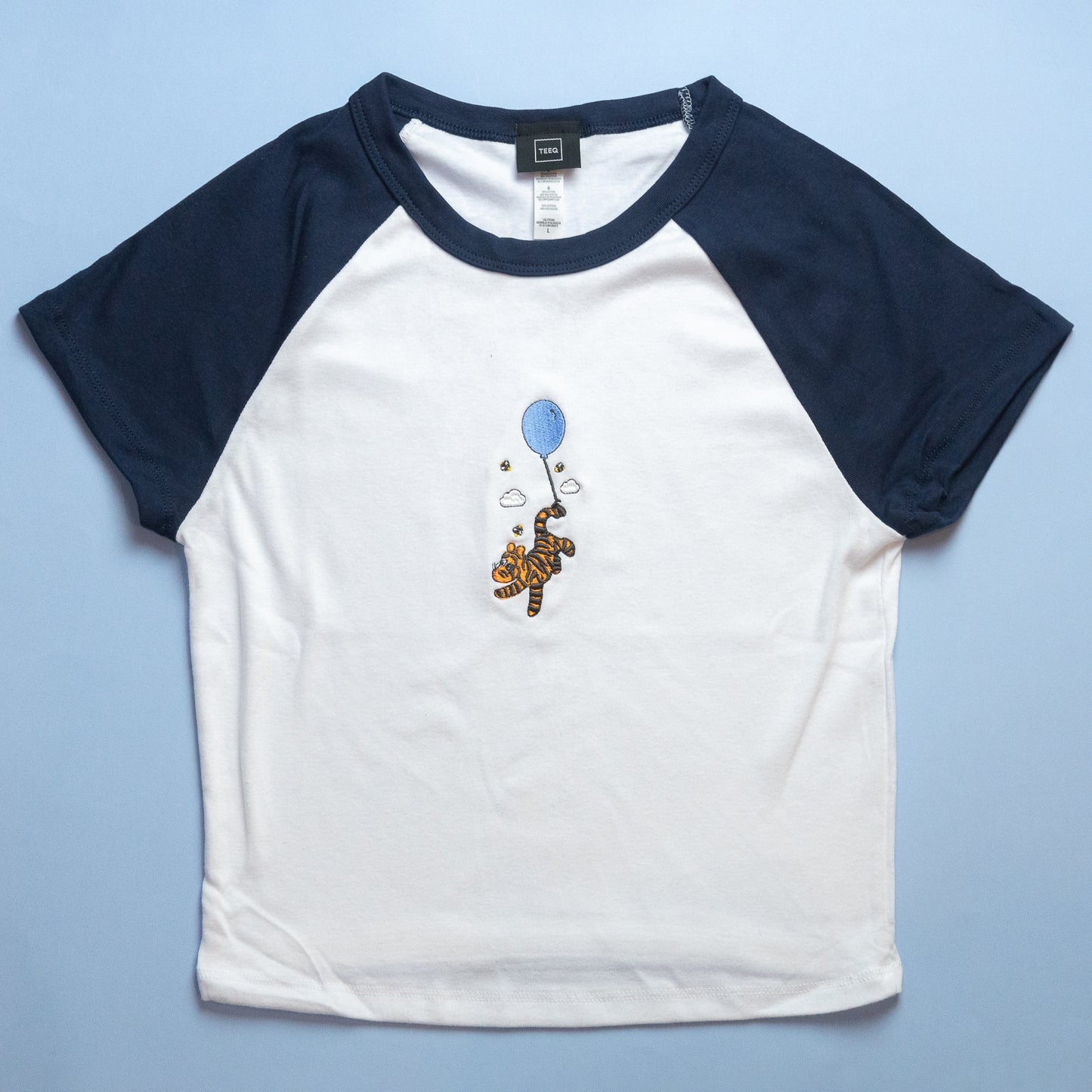 Tigger Balloon Embroidered Women's Ringer T-Shirt