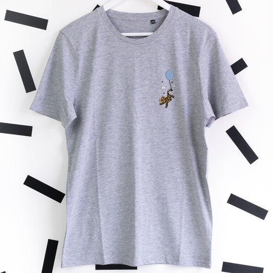 Tigger Balloon Embroidered T-Shirt - Grey