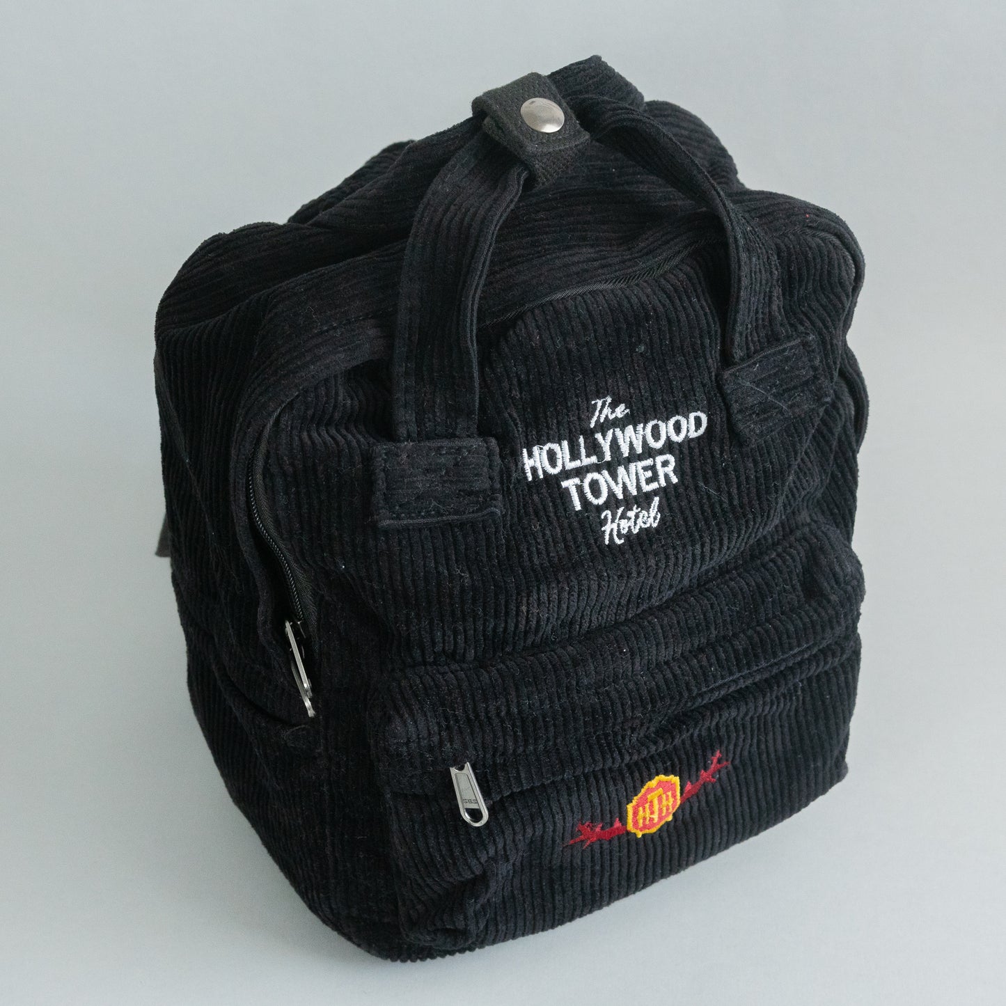 Tower of Terror Embroidered Cord Mini Backpack - Black
