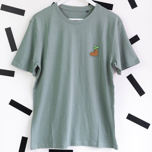 Wall-e Boot Embroidered T-Shirt - Green