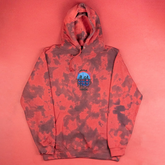Welcome to Hawkins Embroidered Tie Dye Hoodie