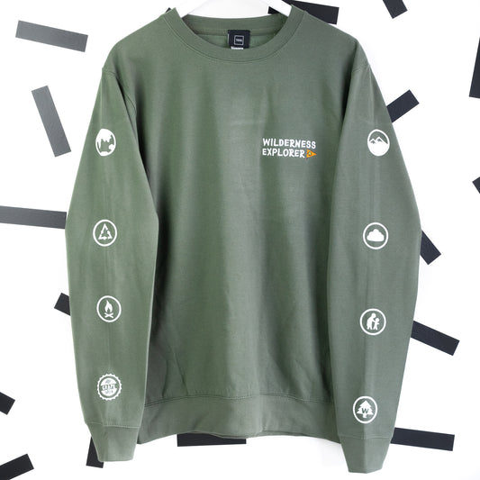 Wilderness Explorer Embroidered Jumper - Green