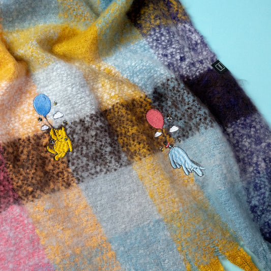 Winnie Balloons Embroidered Scarf