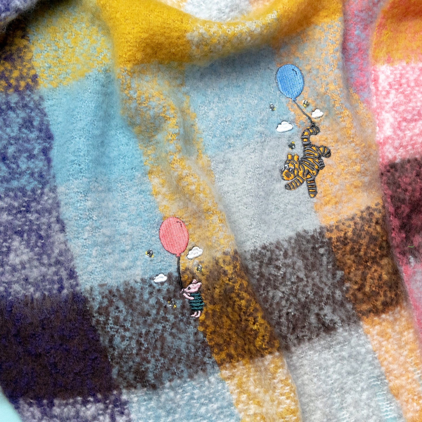 Winnie Balloons Embroidered Scarf