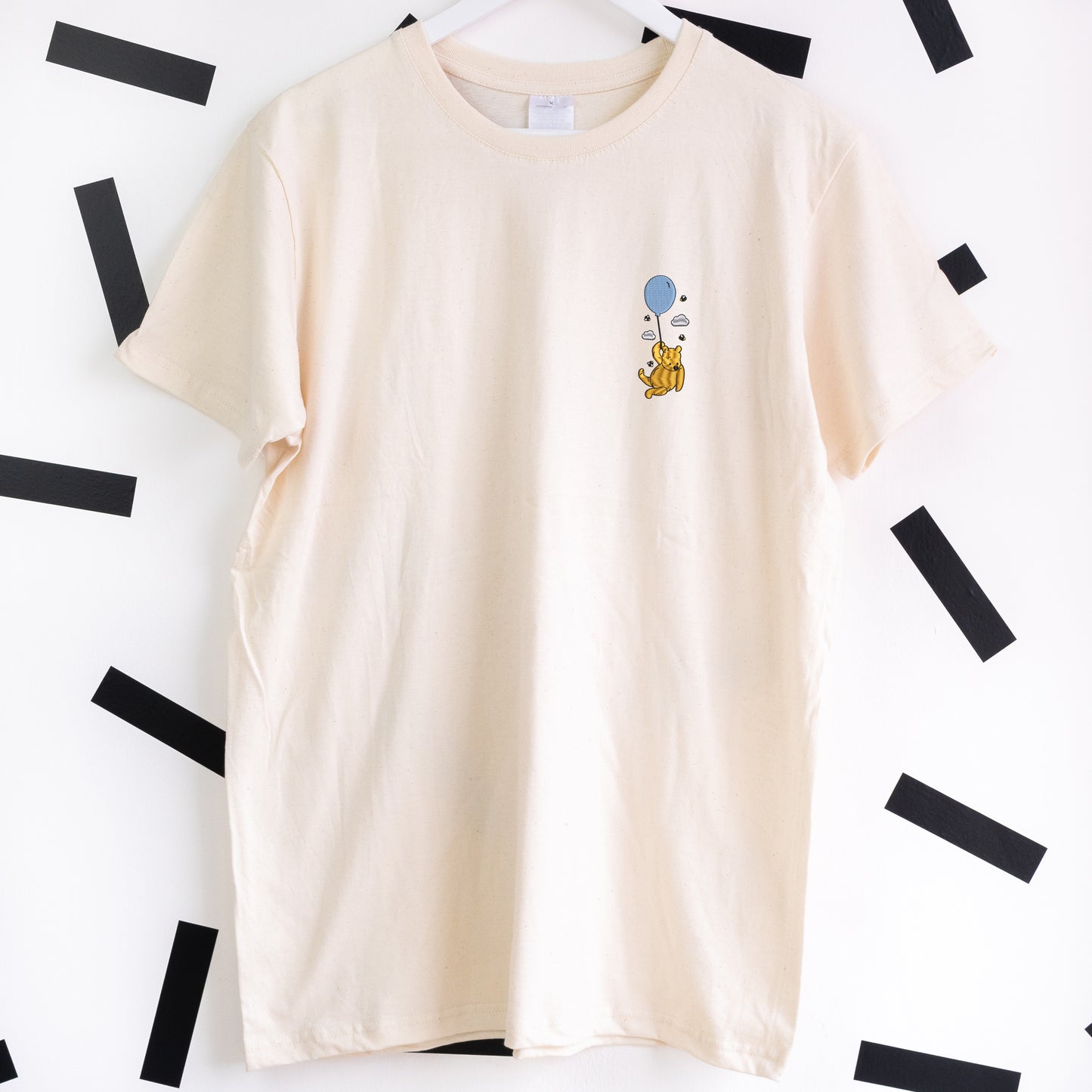 Winnie Balloon Embroidered T-Shirt - Natural