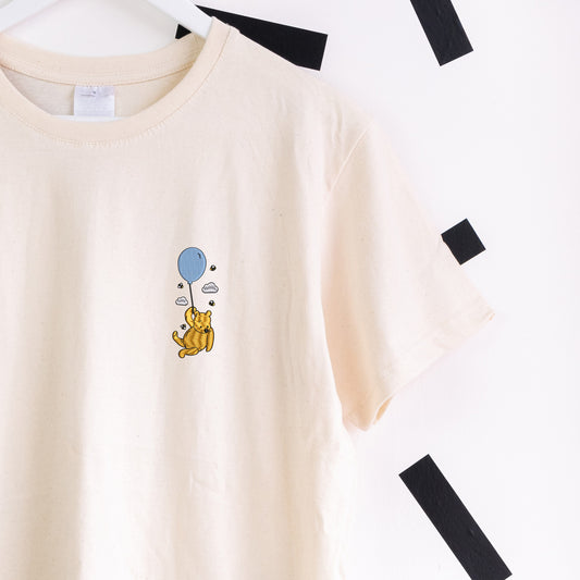 Winnie Balloon Embroidered T-Shirt - Natural