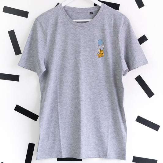 Winnie Balloon Embroidered T-Shirt - Grey