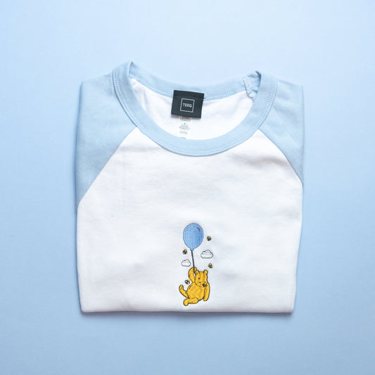 Winnie Balloon Embroidered Women's Ringer T-Shirt