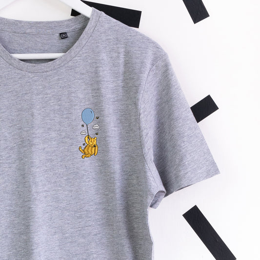 Winnie Balloon Embroidered T-Shirt - Grey