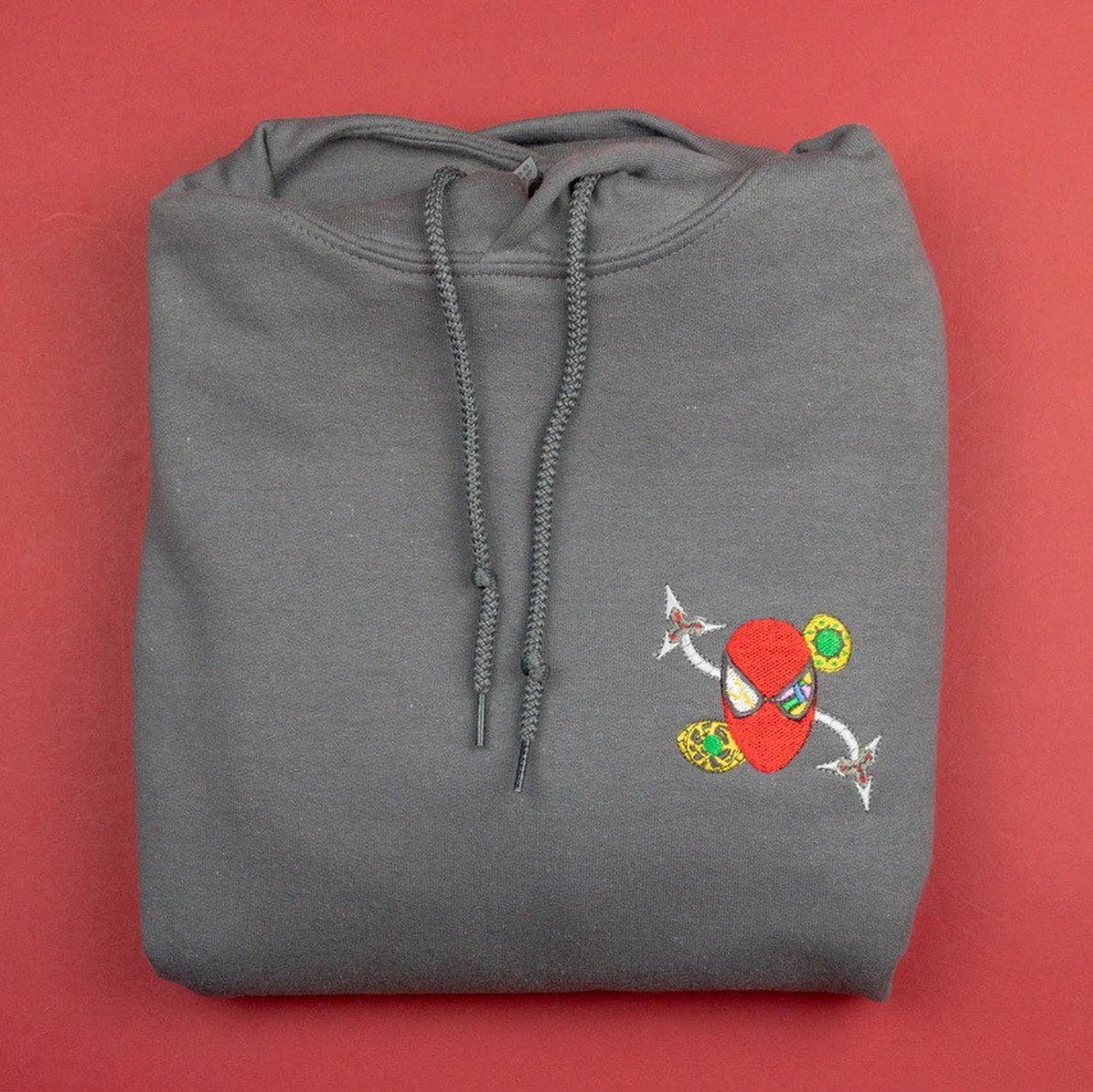 "No Way Home" Spiderman Grey Embroidered Hoodie