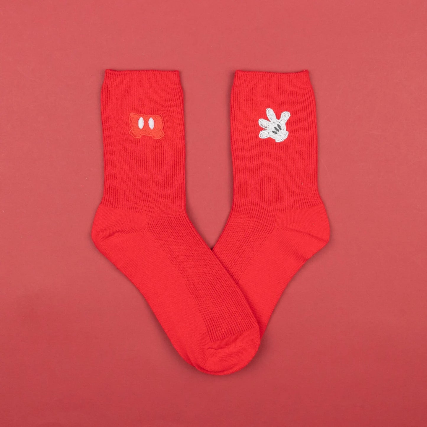 Classic Mouse Embroidered Socks
