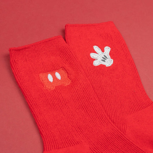 Classic Mouse Embroidered Socks