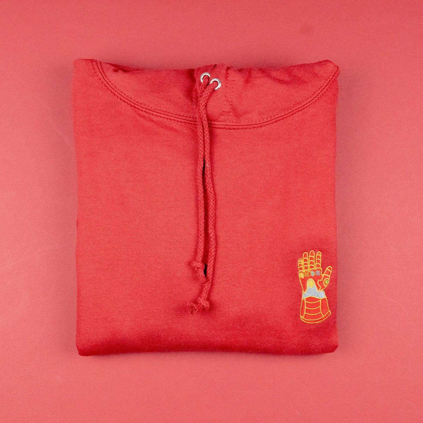 Iron Man Infinity Gauntlet Red Embroidered Hoodie