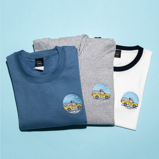 Pizza Planet Embroidered Ringer T-Shirt