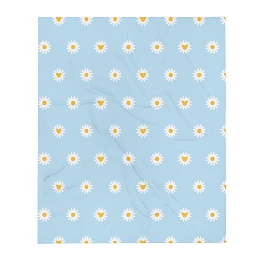 Mickey Daisy Blue Pattern Blanket