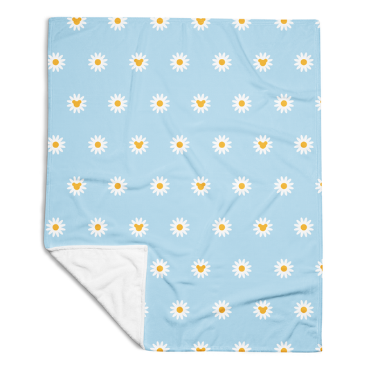 Mickey Daisy Blue Pattern Blanket
