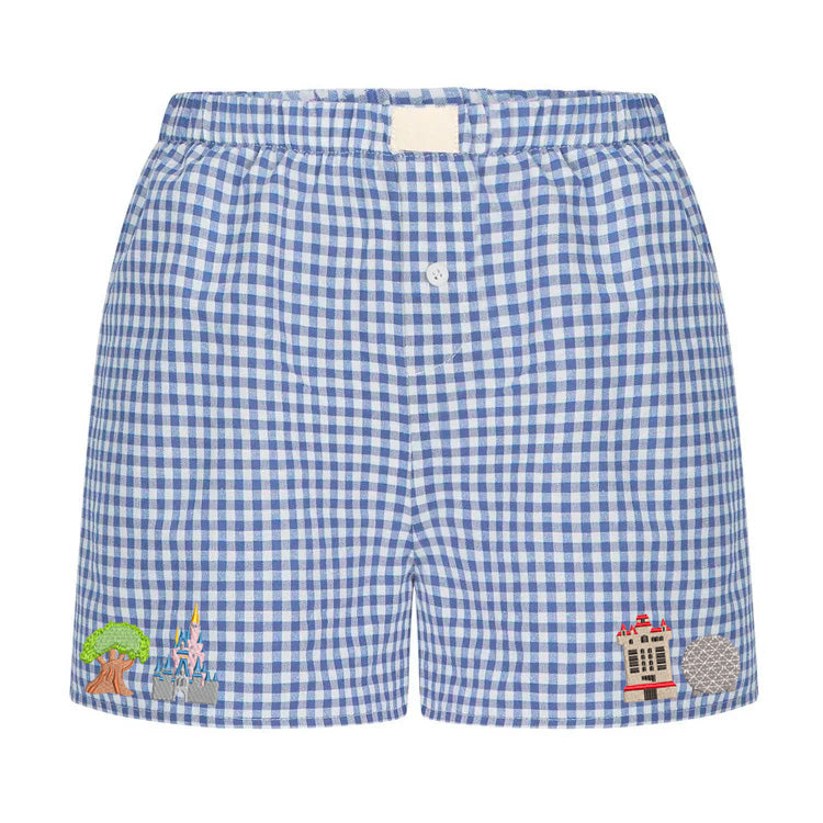 Walt Disney World Blue Gingham Shorts