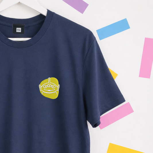 Alien Toy Story Embroidered T-Shirt - Navy