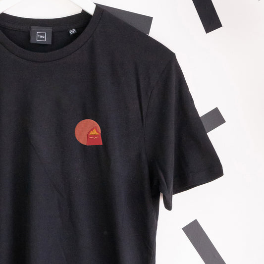 Anger Embroidered T-Shirt - Black