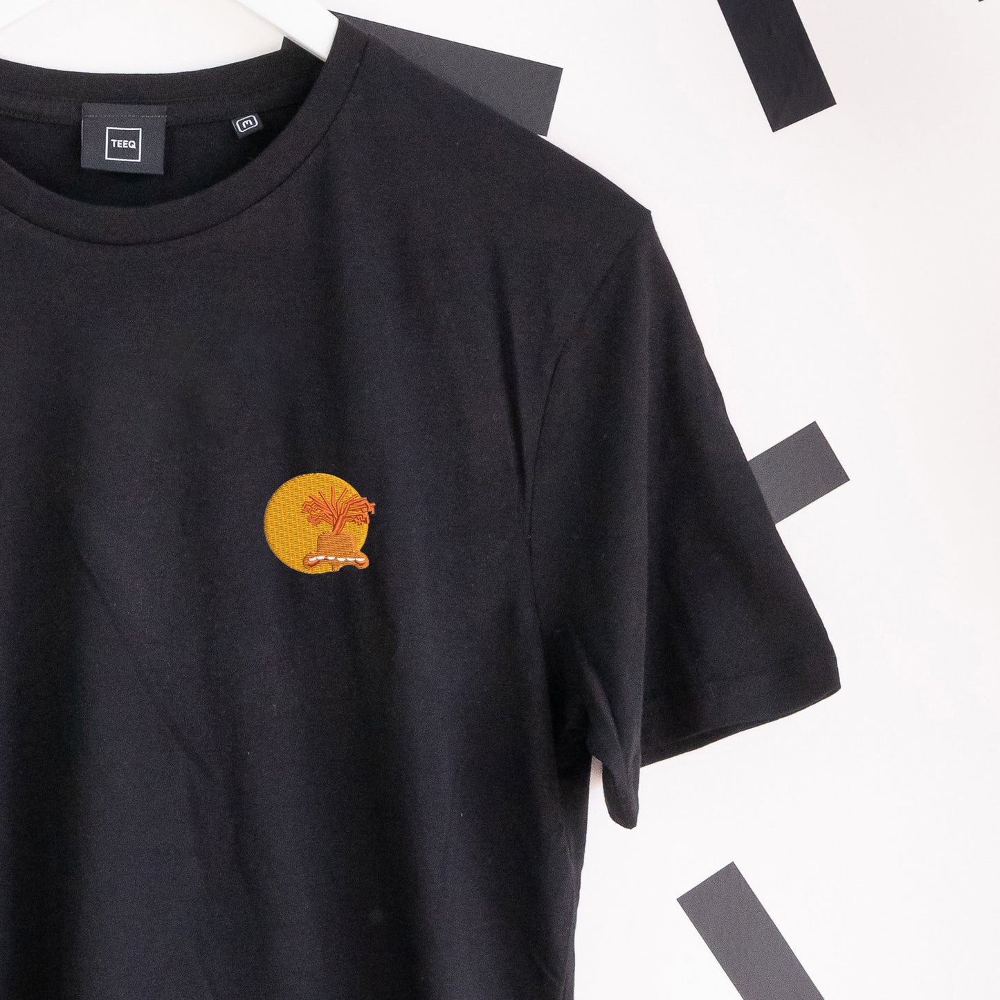 Anxiety Embroidered T-Shirt - Black