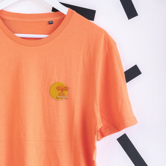 Anxiety Embroidered T-Shirt - Orange